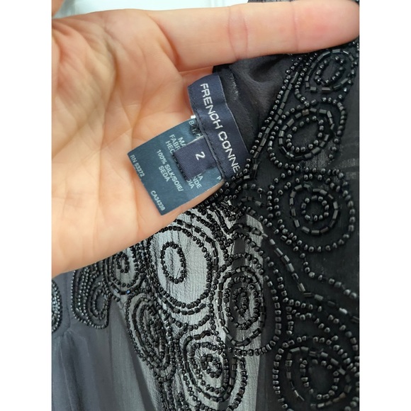 Vtg gypsy French connection shear beaded gatsby cover XS 2 - Picture 7 of 9